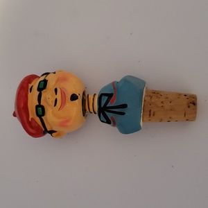 Vintage 1960 Rubens Original Bobblehead Nodder Beatnik Wine Cork Bottle Stopper